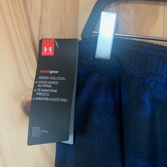 Men's Under Armour 9" UA Knit Black Blue Training - Picture 3 of 4